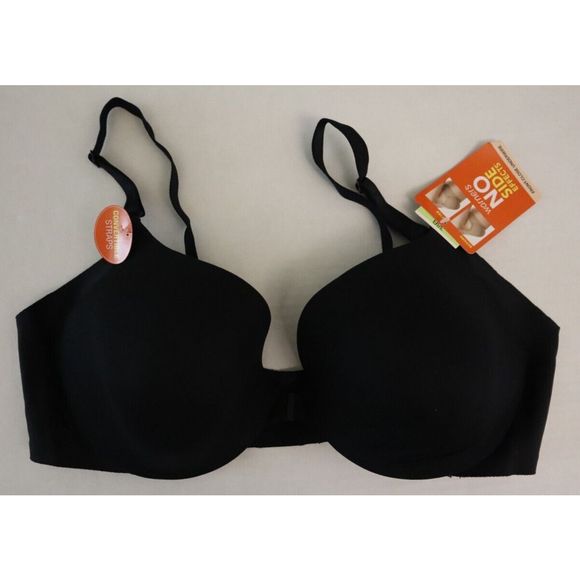 Warner's RB2561A Women's Sz 38B Black No Side Effects Front-Close Underwire Bra - Picture 1 of 3